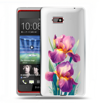 Силиконовый чехол на HTC Desire 600 с принтом Цветы орхидеи Силиконовый чехол на HTC Desire 600 с принтом Цветы орхидеи
