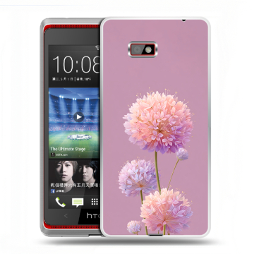 Силиконовый чехол на HTC Desire 600 с принтом Цветы Силиконовый чехол на HTC Desire 600 с принтом Цветы