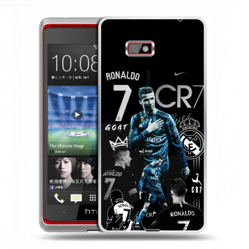 Силиконовый чехол на HTC Desire 600 с принтом Реал Роналдо