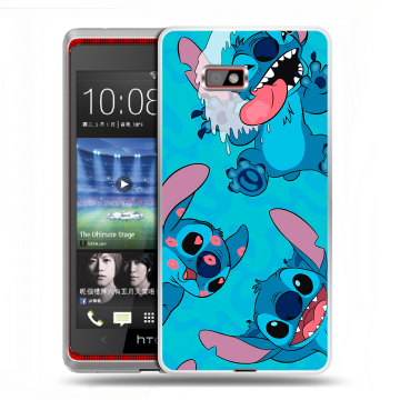 Силиконовый чехол на HTC Desire 600 с принтом Лило и Стич