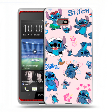 Силиконовый чехол на HTC Desire 600 с принтом Лило и Стич