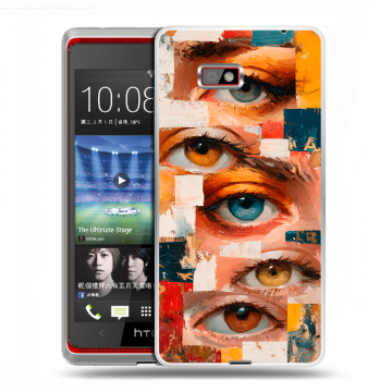 Силиконовый чехол на HTC Desire 600 с принтом Модный принт Силиконовый чехол на HTC Desire 600 с принтом Модный принт