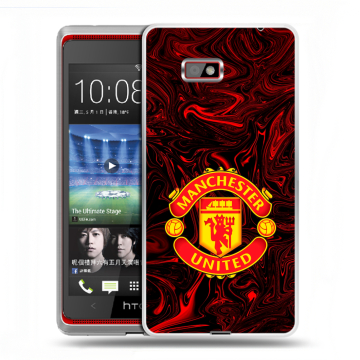 Силиконовый чехол на HTC Desire 600 с принтом Manchester United Силиконовый чехол на HTC Desire 600 с принтом Manchester United
