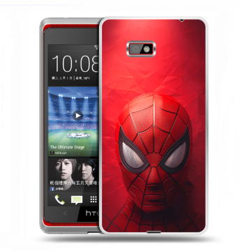 Силиконовый чехол на HTC Desire 600 с принтом Spiderman Человек паук