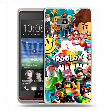 Силиконовый чехол на HTC Desire 600 с принтом Roblox Роблокс Силиконовый чехол на HTC Desire 600 с принтом Roblox Роблокс
