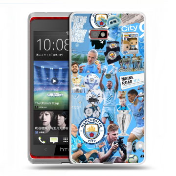 Силиконовый чехол на HTC Desire 600 с принтом Man City Манчестер Сити Силиконовый чехол на HTC Desire 600 с принтом Man City Манчестер Сити