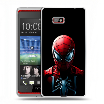 Силиконовый чехол на HTC Desire 600 с принтом Spiderman Человек паук