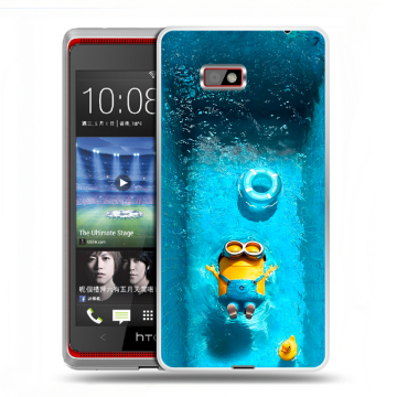 Силиконовый чехол на HTC Desire 600 с принтом Миньоны Силиконовый чехол на HTC Desire 600 с принтом Миньоны