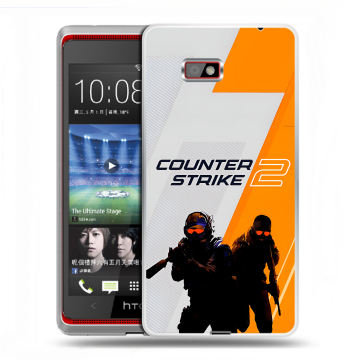 Силиконовый чехол на HTC Desire 600 с принтом Counter Strike