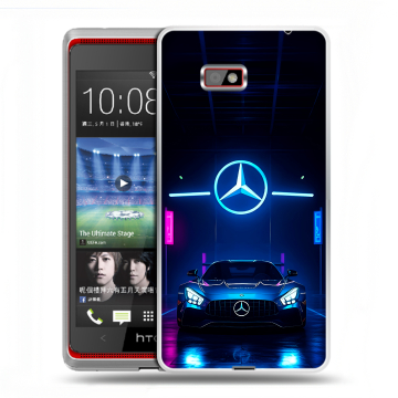 Силиконовый чехол на HTC Desire 600 с принтом Mercedes Мерседес Силиконовый чехол на HTC Desire 600 с принтом Mercedes Мерседес