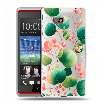 Силиконовый чехол на HTC Desire 600 с принтом женский Силиконовый чехол на HTC Desire 600 с принтом женский