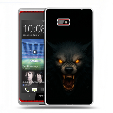 Силиконовый чехол на HTC Desire 600 с принтом Волк Силиконовый чехол на HTC Desire 600 с принтом Волк