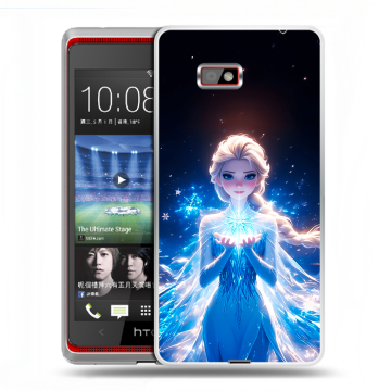 Силиконовый чехол на HTC Desire 600 с принтом Холодное сердце Frozen Силиконовый чехол на HTC Desire 600 с принтом Холодное сердце Frozen