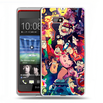 Силиконовый чехол на HTC Desire 600 с принтом Gravity Falls Гравити Фолз