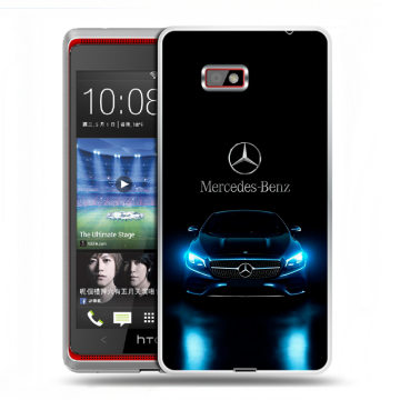 Силиконовый чехол на HTC Desire 600 с принтом Mercedes Мерседес