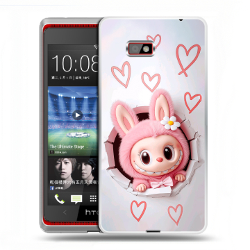Силиконовый чехол на HTC Desire 600 с принтом Labubu Лабубу