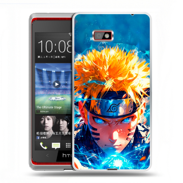 Силиконовый чехол на HTC Desire 600 с принтом Аниме Наруто Naruto