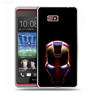 Силиконовый чехол на HTC Desire 600 с принтом IronMan Железный человек Силиконовый чехол на HTC Desire 600 с принтом IronMan Железный человек