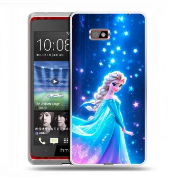 Силиконовый чехол на HTC Desire 600 с принтом Холодное сердце Frozen