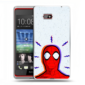 Силиконовый чехол на HTC Desire 600 с принтом Spiderman Человек паук Силиконовый чехол на HTC Desire 600 с принтом Spiderman Человек паук
