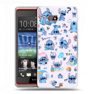 Силиконовый чехол на HTC Desire 600 с принтом Лило и Стич
