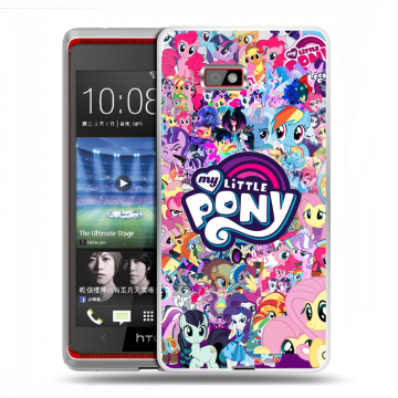 Силиконовый чехол на HTC Desire 600 с принтом My little pony Дружба чудо Силиконовый чехол на HTC Desire 600 с принтом My little pony Дружба чудо