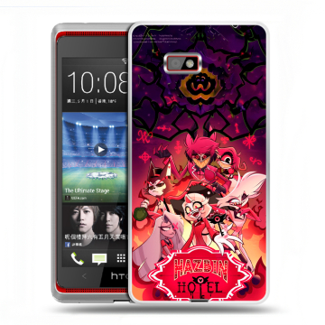 Силиконовый чехол на HTC Desire 600 с принтом Hazbin Hotel Отель Хазбин Силиконовый чехол на HTC Desire 600 с принтом Hazbin Hotel Отель Хазбин