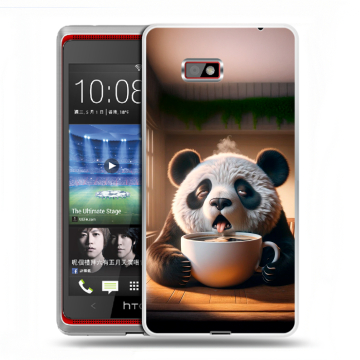 Силиконовый чехол на HTC Desire 600 с принтом смешная панда