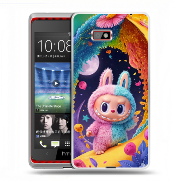 Силиконовый чехол на HTC Desire 600 с принтом Labubu Лабубу