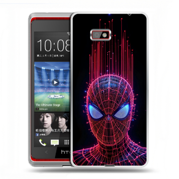 Силиконовый чехол на HTC Desire 600 с принтом Spiderman Человек паук