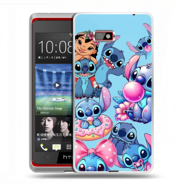 Силиконовый чехол на HTC Desire 600 с принтом Лило и Стич