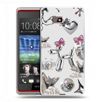 Силиконовый чехол на HTC Desire 600 с принтом Y2K