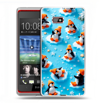 Силиконовый чехол на HTC Desire 600 с принтом Новый год Силиконовый чехол на HTC Desire 600 с принтом Новый год
