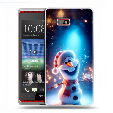 Силиконовый чехол на HTC Desire 600 с принтом Новый год Силиконовый чехол на HTC Desire 600 с принтом Новый год
