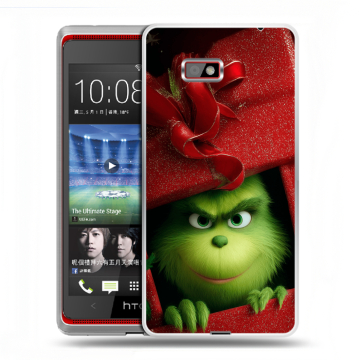 Силиконовый чехол на HTC Desire 600 с принтом Новый год Силиконовый чехол на HTC Desire 600 с принтом Новый год