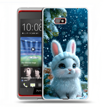 Силиконовый чехол на HTC Desire 600 с принтом Новый год Силиконовый чехол на HTC Desire 600 с принтом Новый год