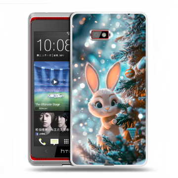 Силиконовый чехол на HTC Desire 600 с принтом Новый год Силиконовый чехол на HTC Desire 600 с принтом Новый год