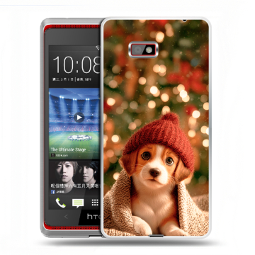 Силиконовый чехол на HTC Desire 600 с принтом Новый год Силиконовый чехол на HTC Desire 600 с принтом Новый год