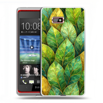 Силиконовый чехол на HTC Desire 600 с принтом женский