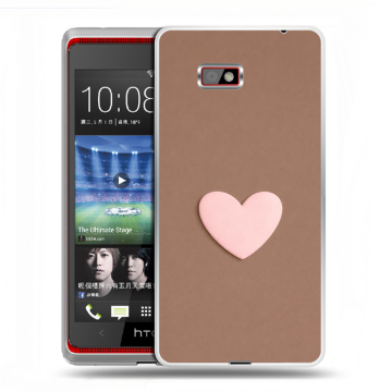 Силиконовый чехол на HTC Desire 600 с принтом женский