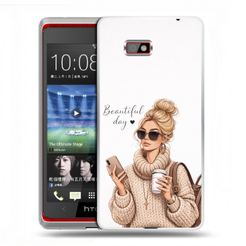 Силиконовый чехол на HTC Desire 600 с принтом женский Силиконовый чехол на HTC Desire 600 с принтом женский