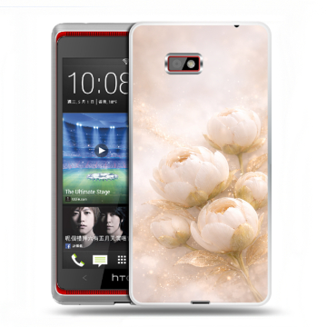 Силиконовый чехол на HTC Desire 600 с принтом женский