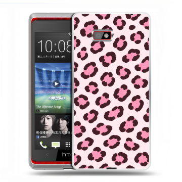 Силиконовый чехол на HTC Desire 600 с принтом для девочек