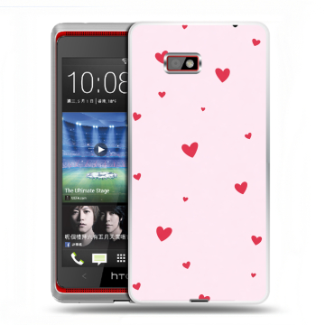 Силиконовый чехол на HTC Desire 600 с принтом для девочек
