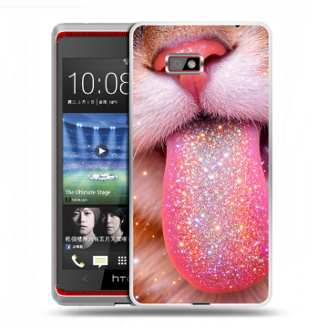 Силиконовый чехол на HTC Desire 600 с принтом для девочек