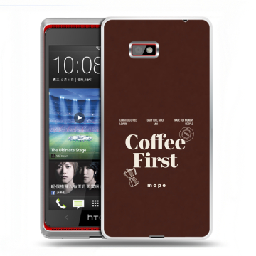 Силиконовый чехол на HTC Desire 600 с принтом женский