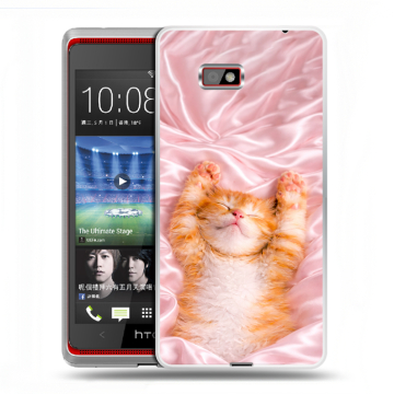 Силиконовый чехол на HTC Desire 600 с принтом женский