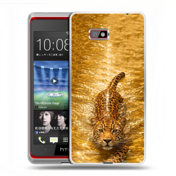 Силиконовый чехол на HTC Desire 600 с принтом женский