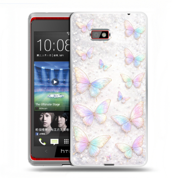 Силиконовый чехол на HTC Desire 600 с принтом женский