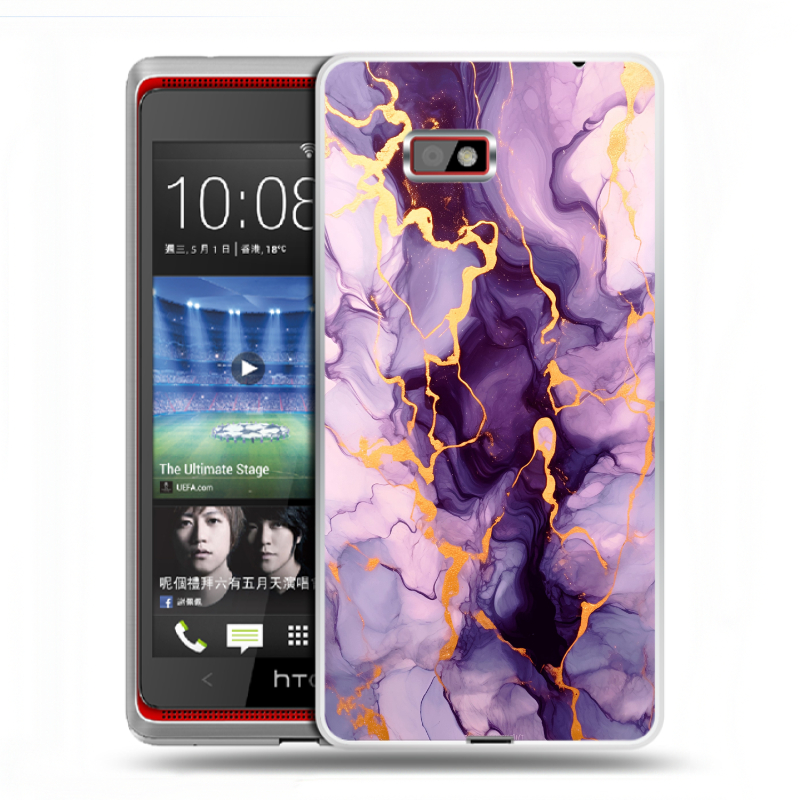 Силиконовый чехол на HTC Desire 600 с принтом Мрамор Силиконовый чехол на HTC Desire 600 с принтом Мрамор